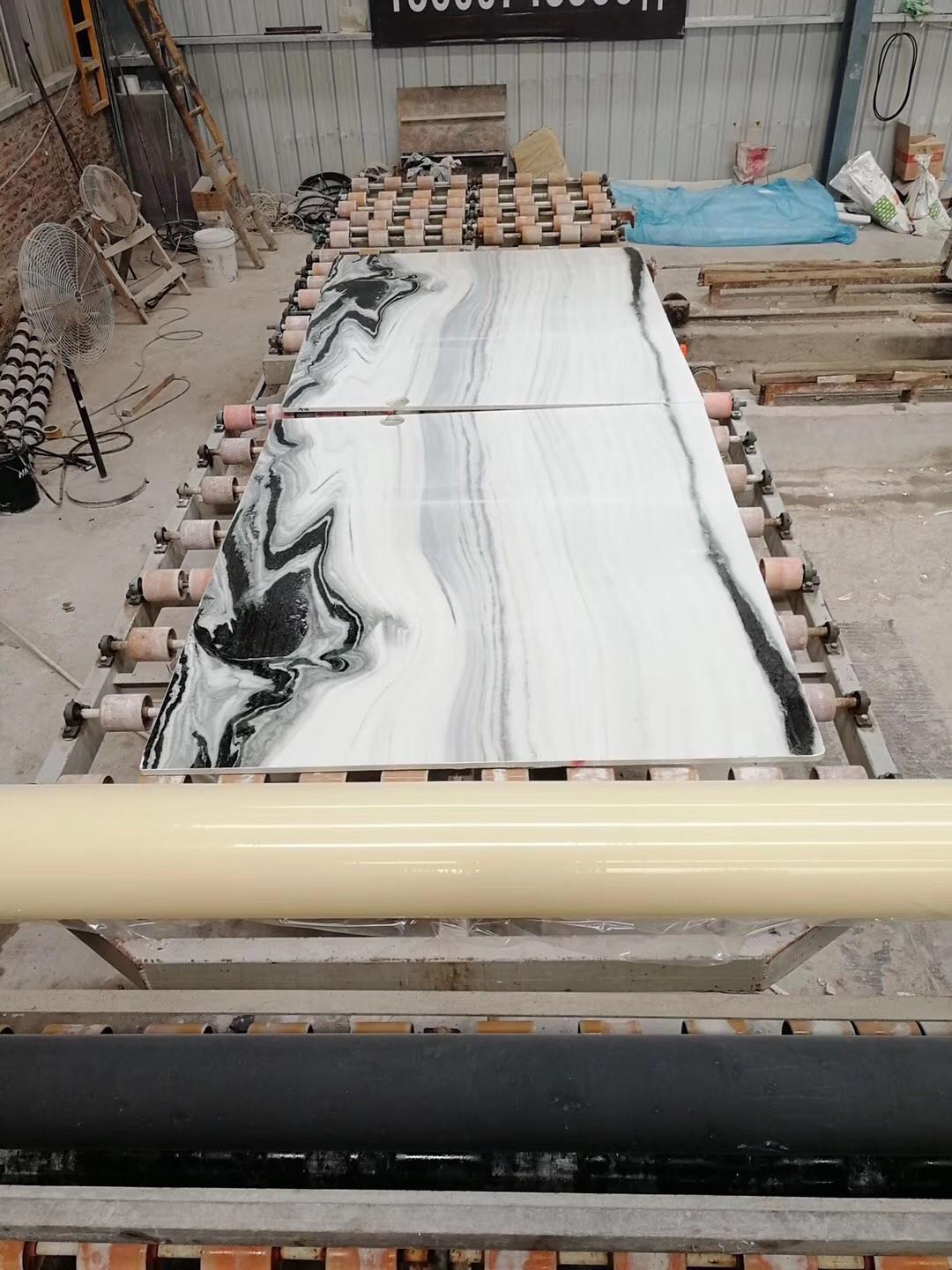 White marble slabs