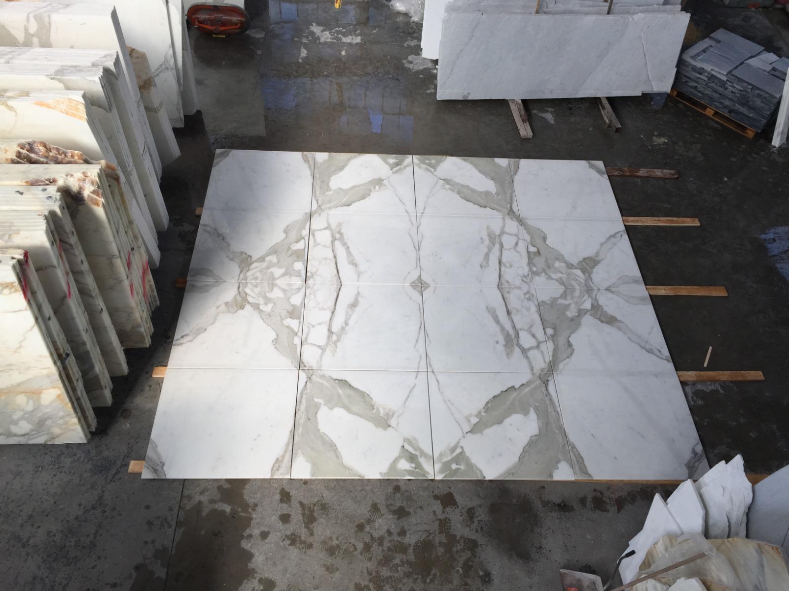 calacatta gold marble tile