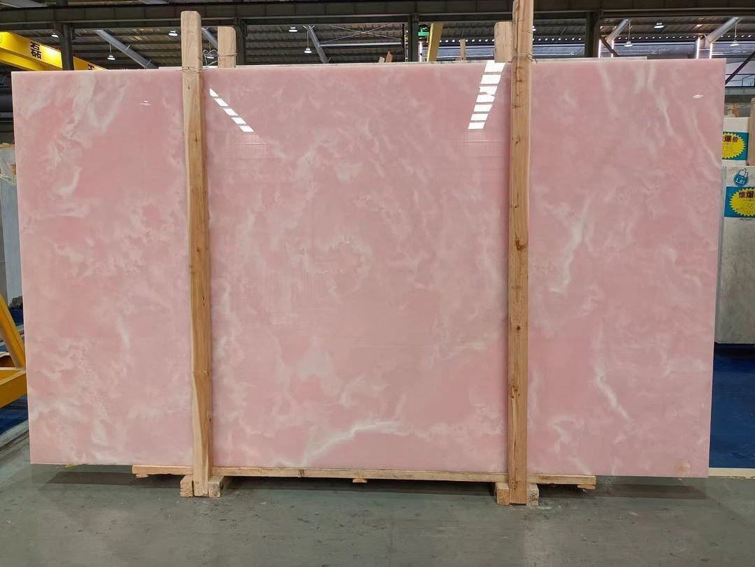 pink onyx marble slab supplier