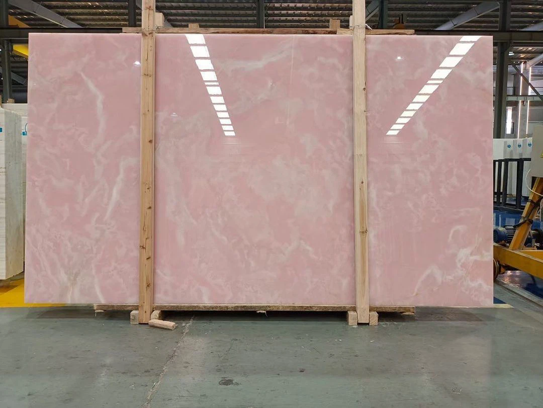 pink onyx slab 