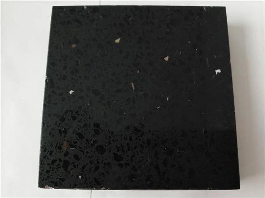 black galaxy quartz tile