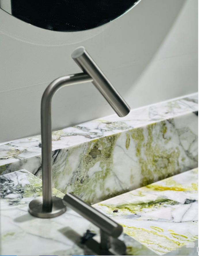 Ice Emerald Green Sintered Stone Slabs Full Body For Vanity Top Table Top Island price