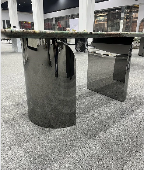 Amazon Green Luxury Stone Rectangular Dining Table high quality