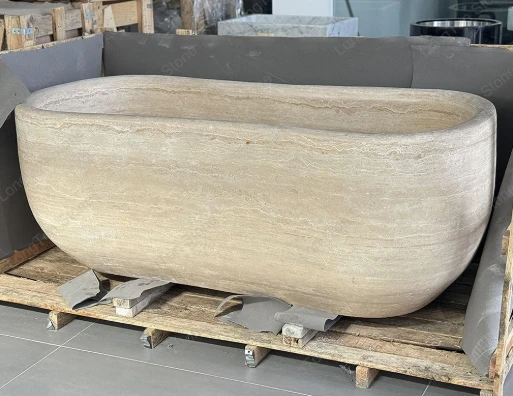 Beige Travertine Bathtub high quality