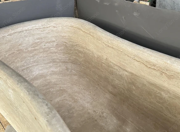 Beige Travertine Bathtub factory
