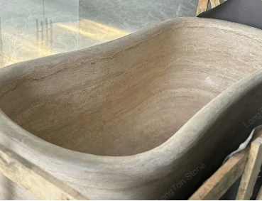 Beige Travertine Bathtub