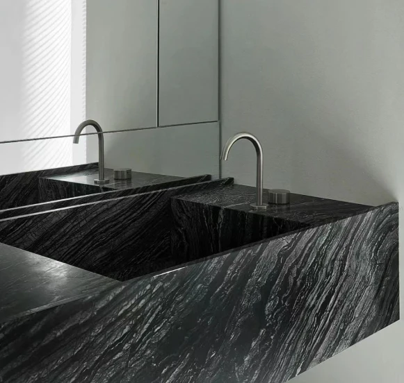 Black Forest /Black Tree Marble For Bathroom Sink Vanity Top Dining Table best