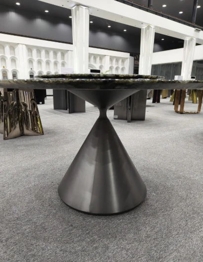 Blue Labrodorite Luxury Stone Round Dining Table For 6 high quality