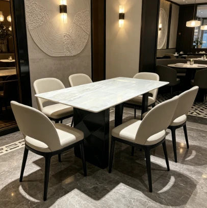 Brazil Blue Crystal Marble Polished Dining Table 1800*900 mm