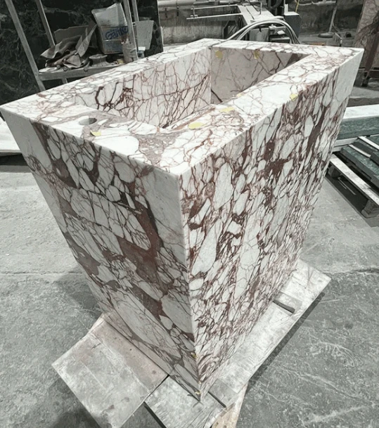 Bulgari Red Marble Pedestal Sink price