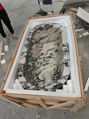 Calacatta Viola Marble Bathtub factory