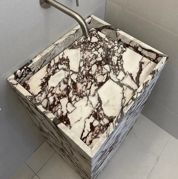 Calacatta Viola Marble Pedestal Sink high quality
