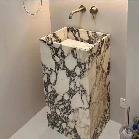 Calacatta Viola Marble Pedestal Sink suppliers