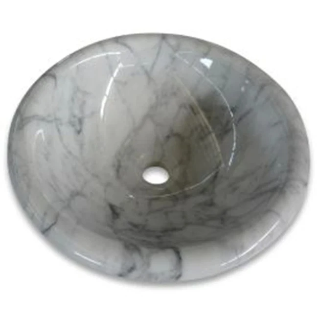Carrara White Round Washing Basin Stone in Bathroom high quality