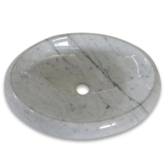 Carrara White Round Washing Basin Stone in Bathroom suppliers
