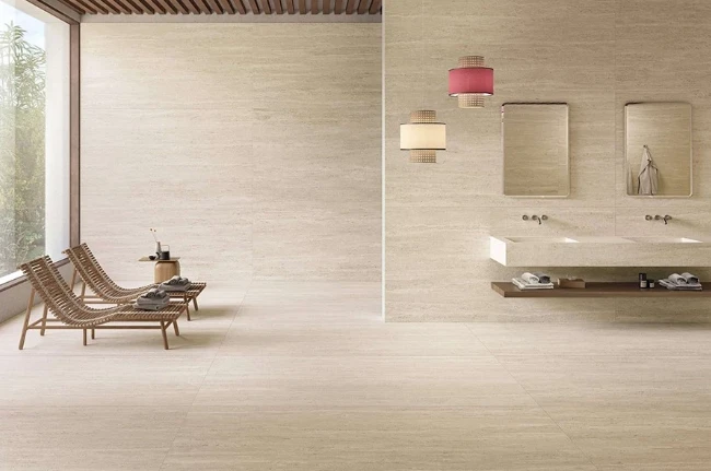 Elegant Italian Navona Travertine Stone For Luxury Interiors&Architecture factory