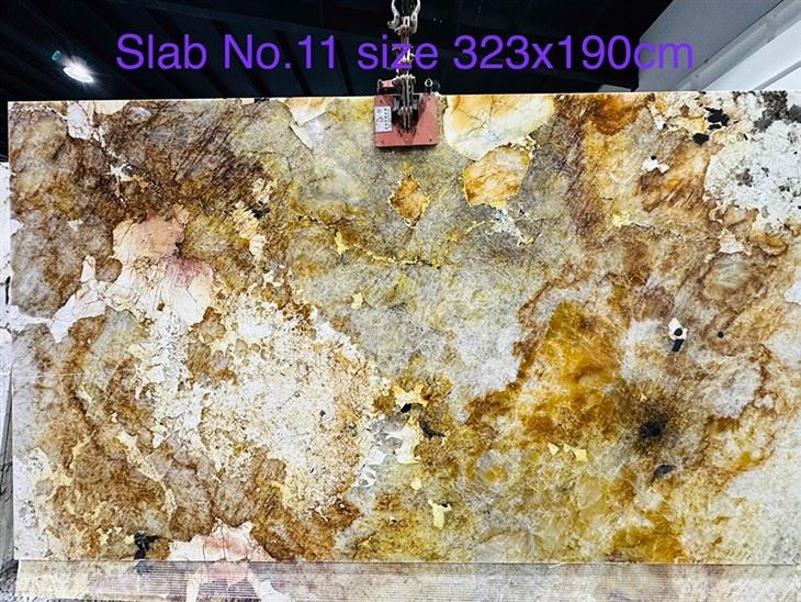Exotic Backlit Stone Patagonia Gold Quartzite Slabs suppliers