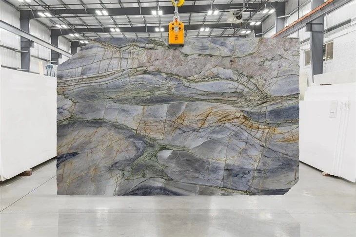 Exotic Brazilian Storm Blue Stone Tempest Blue Quartzite Slabs factory