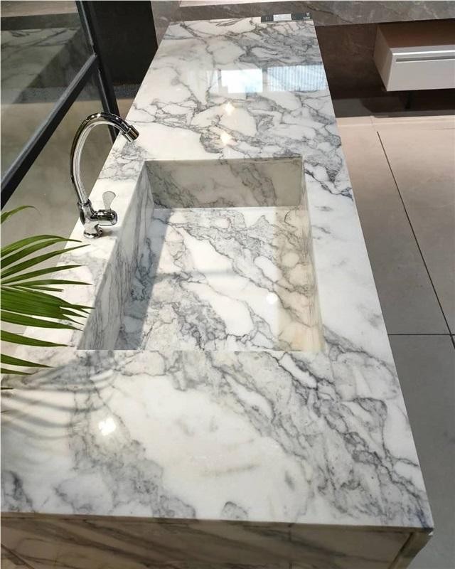Grade A INatural White Marble Italy Arabescato Tile/Slab For Wall/Floor/Vanity Top/Stairs