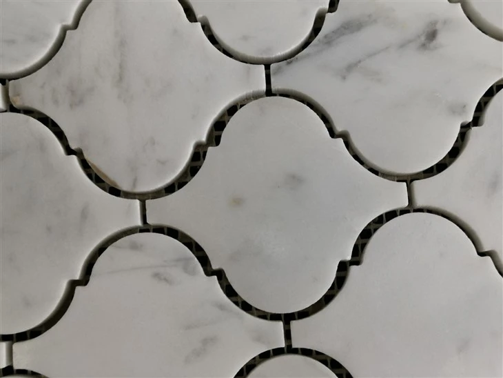 Lantern/ Arabesque White Marble Mosaic Tile price
