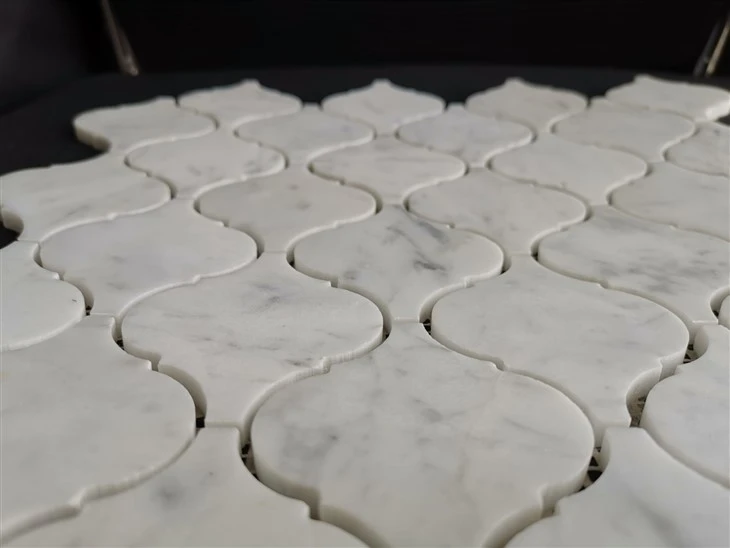 Lantern/ Arabesque White Marble Mosaic Tile factory