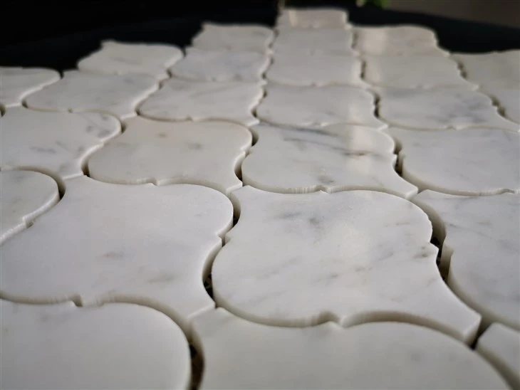 Lantern/ Arabesque White Marble Mosaic Tile best