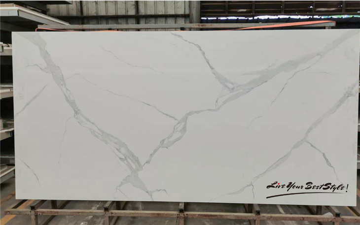 Large Format Porcelain Slabs Alpine White Sintered Stone Kitchen Countertops factory
