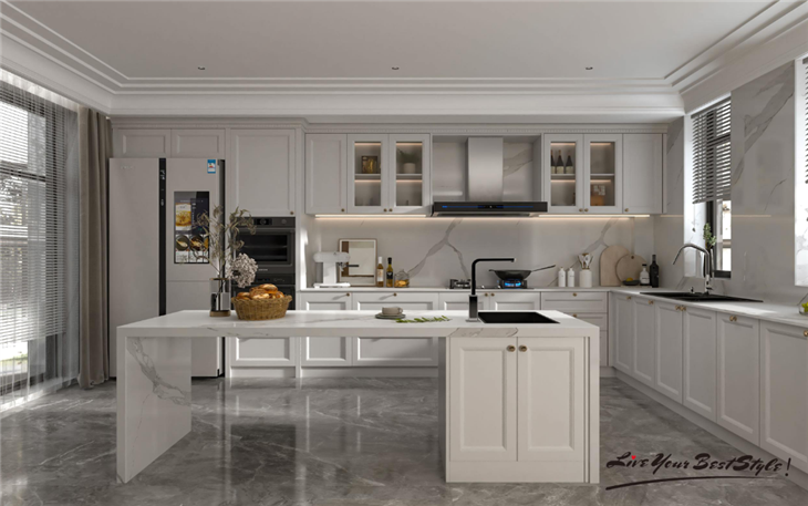 Large Format Porcelain Slabs Alpine White Sintered Stone Kitchen Countertops best