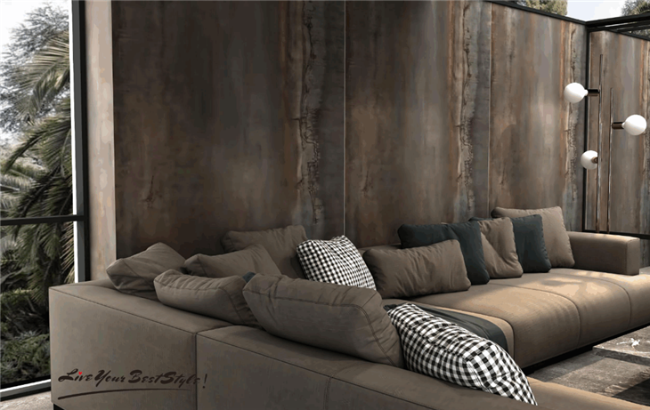 Large Format Porcelain Slabs Corten Sintered Stone Wall Panel Stone Veneer high quality