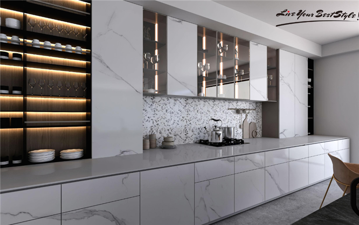 Large Format Porcelain Slabs Greek White Sintered Stone Wall Cladding Veneer suppliers