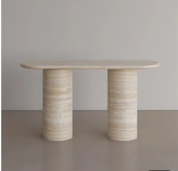Narrow Travertine Console Table factory