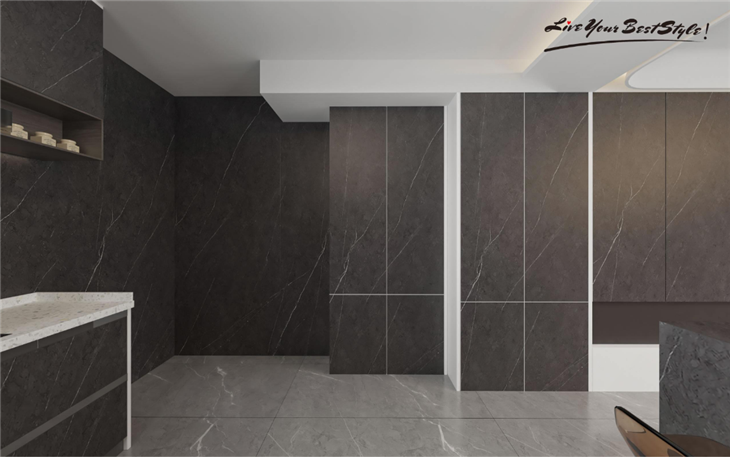 Piedra Sinterizada Engineered Stone Armani Dark Gray Sintered Stonestone Panel Wallboard manufacturers