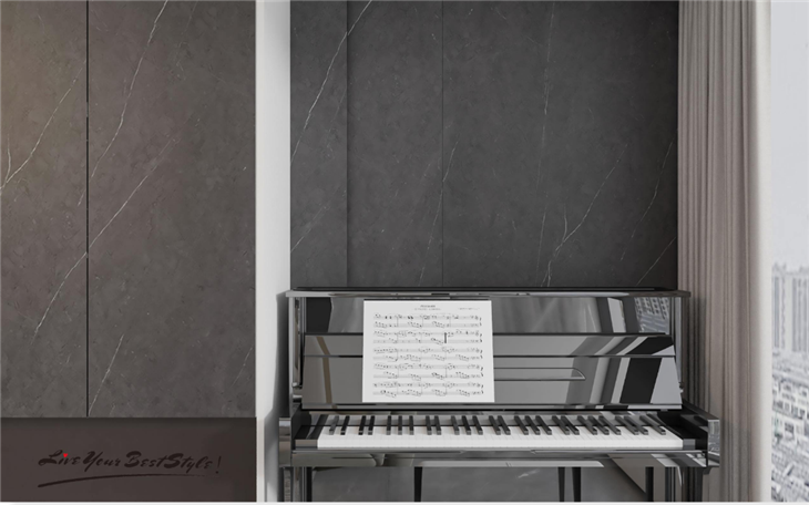 Piedra Sinterizada Engineered Stone Armani Dark Gray Sintered Stonestone Panel Wallboard factory