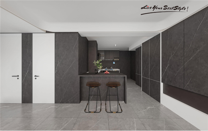 Piedra Sinterizada Engineered Stone Armani Dark Gray Sintered Stonestone Panel Wallboard suppliers
