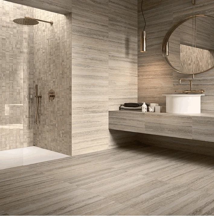 Roman Silver Travertine Tiles For Interior And Exterior Building Decoration