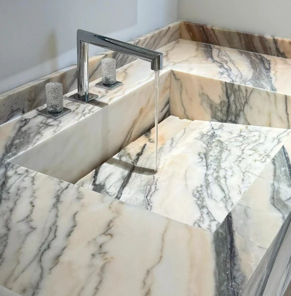 Rosa Portugal Marble Sink factory