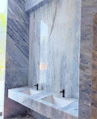 Calcite Azul Extra Marble | Translucent Blue Crystal Stone