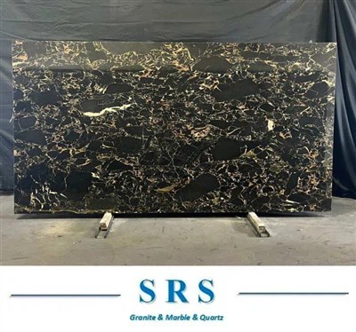 Golden Black Marble Slab