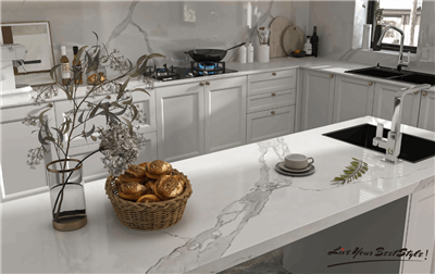 Large Format Porcelain Slabs Alpine White Sintered Stone Kitchen Countertops