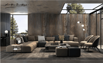 Large Format Porcelain Slabs Corten Sintered Stone Wall Panel Stone Veneer