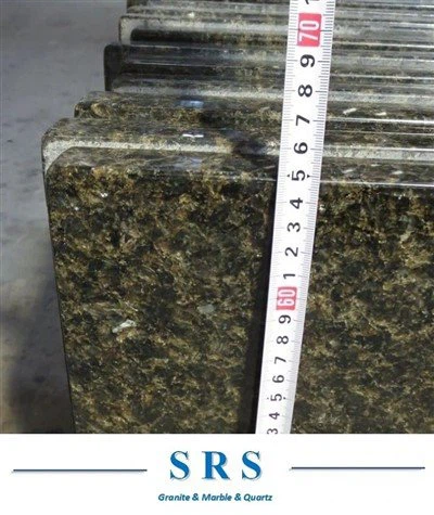 Natural Granite Laminated Full Bullnose Verde Ubatuba Santa Cecilia Granite