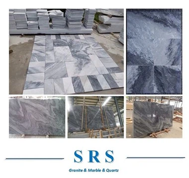 Natural Polished Cloudy Grey Marble
