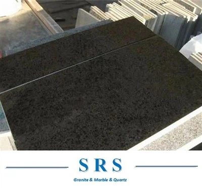 Natural Stone Abosulte Nero Black Granite Polished Flamed Floor Tiles