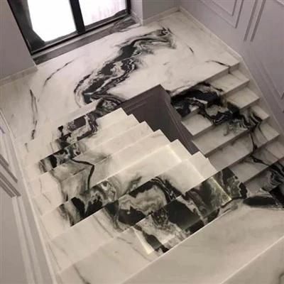 Panda White Marble Stairs