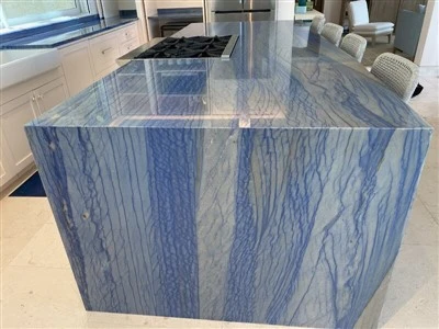 Rare Blue Brazilian Stone Azul Macaubas Quartzite Slabs