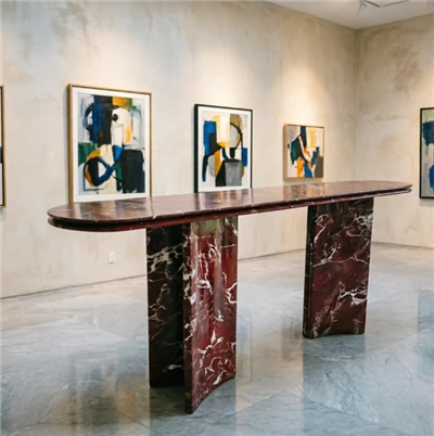 Rosso Levanto Marble Hallway Table