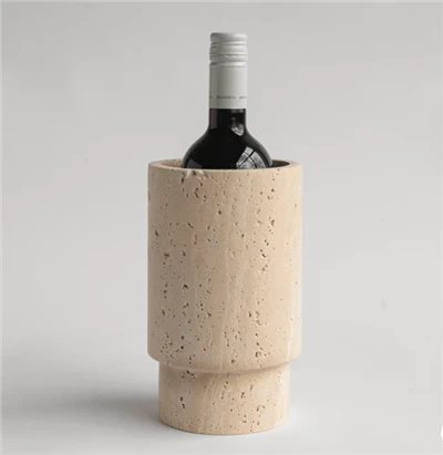TRAVERTINE VASE - WINE COOLER