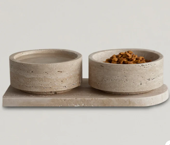TRAVERTINE PET BOWL SET suppliers