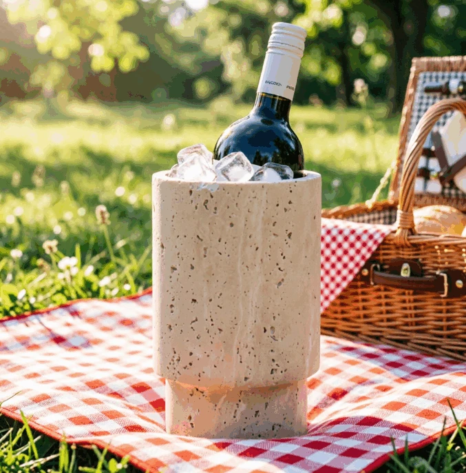 TRAVERTINE VASE - WINE COOLER best