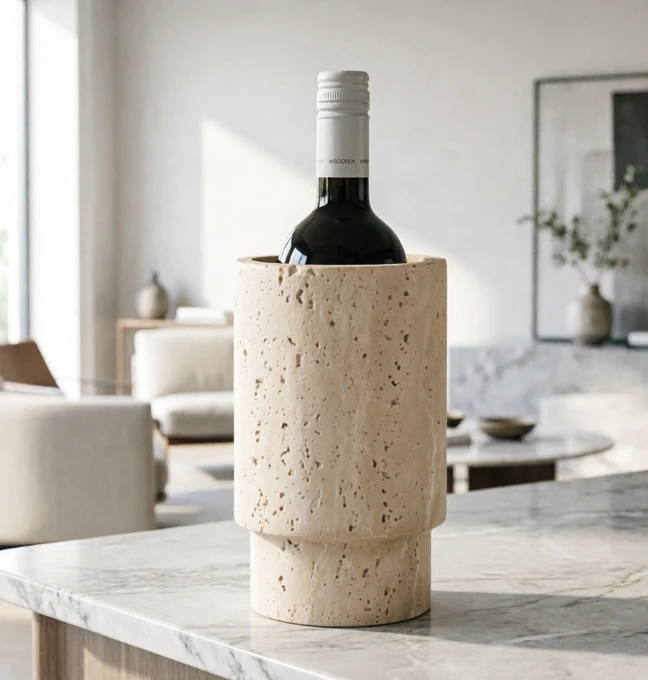TRAVERTINE VASE - WINE COOLER price